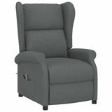Vidaxl fauteuil verstelbaar elektrisch stof grijs