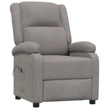 Vidaxl fauteuil verstelbaar elektrisch stof taupe