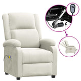 Vidaxl massagestoel elektrisch fluweel crèmekleurig