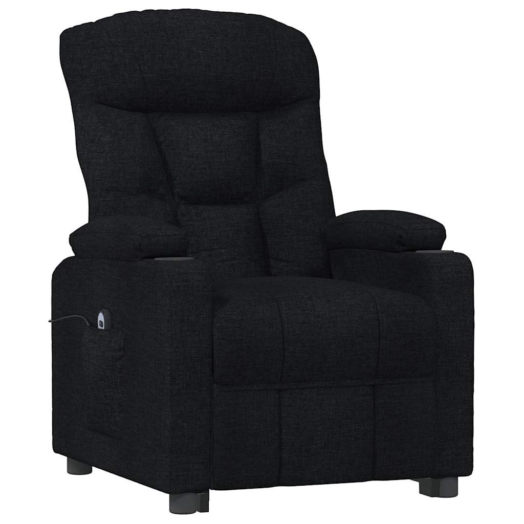 Vidaxl fauteuil verstelbaar elektrisch stof zwart