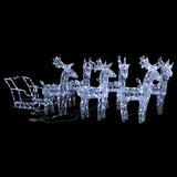 VidaXL Kerstversiering rendieren en slee 320 LED's acryl