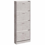 Vidaxl schoenenkast 59x17x150 cm bewerkt hout betongrijs