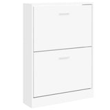 Vidaxl schoenenkast wit 59x17x81 cm bewerkt hout