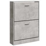 Vidaxl schoenenkast 59x17x81 cm bewerkt hout betongrijs