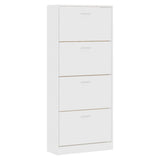 Vidaxl schoenenkast 63x24x147 cm bewerkt hout wit