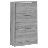 Vidaxl schoenenkast 63x24x103 cm bewerkt hout grijs sonoma