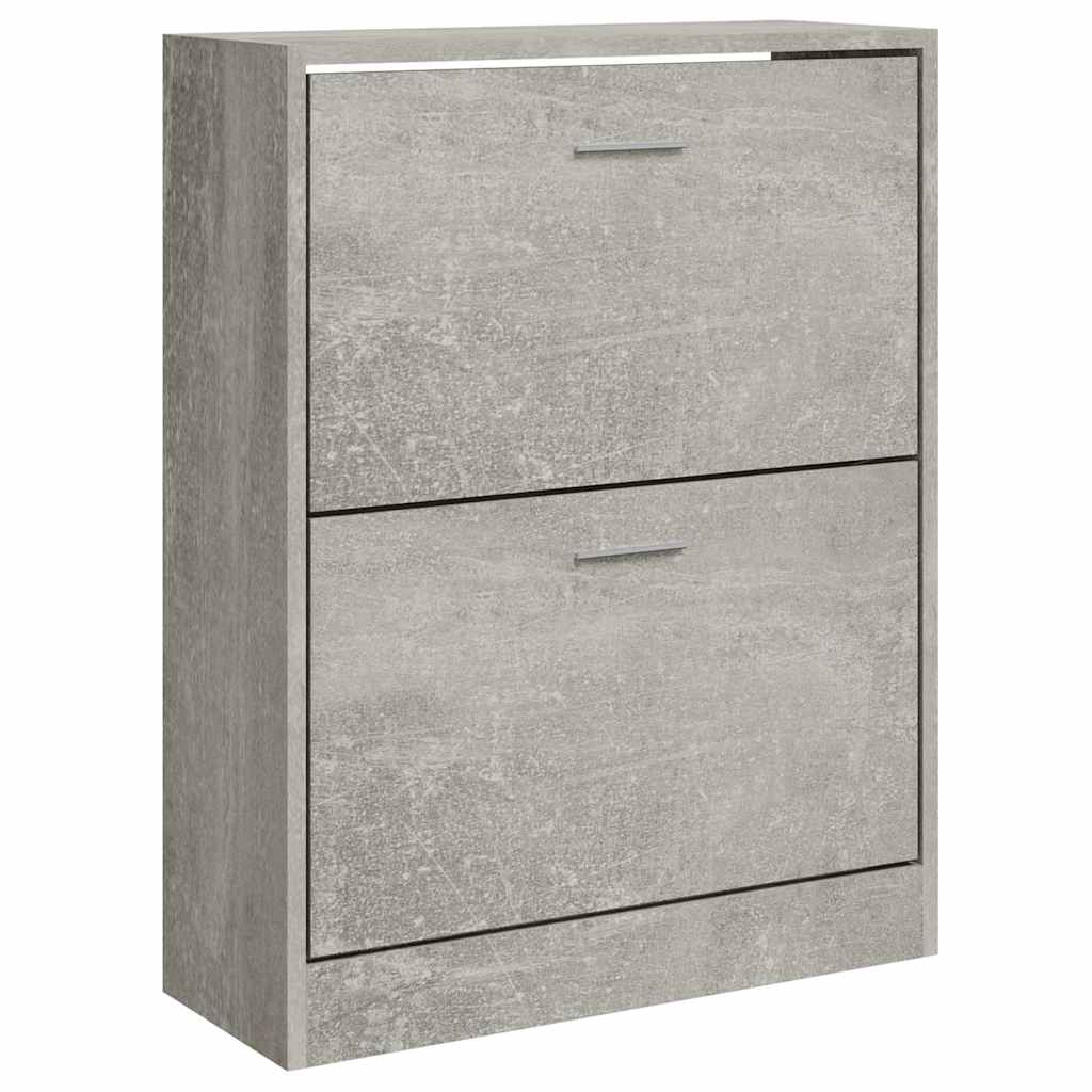 Vidaxl schoenenkast 63x24x81 cm bewerkt hout betongrijs