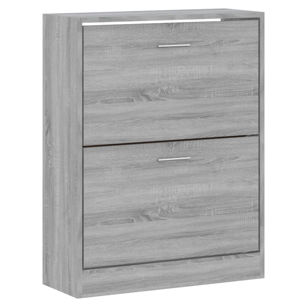 Vidaxl schoenenkast 63x24x81 cm bewerkt hout grijs sonoma