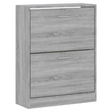 Vidaxl schoenenkast 63x24x81 cm bewerkt hout grijs sonoma