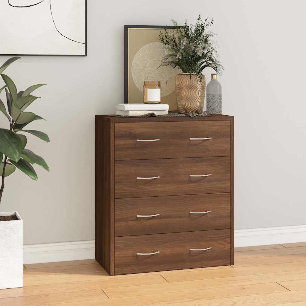 Vidaxl dressoir met 4 lades 60x30,5x71 cm bruineiken