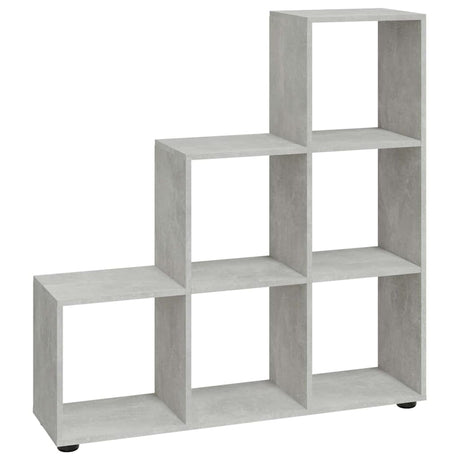 Vidaxl boekenkast trapvormig 107 cm bewerkt hout betongrijs