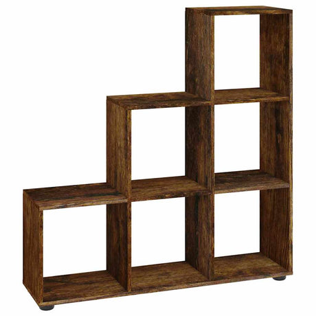 Vidaxl boekenkast trapvormig 107 cm bewerkt hout gerookt eikenkleurig