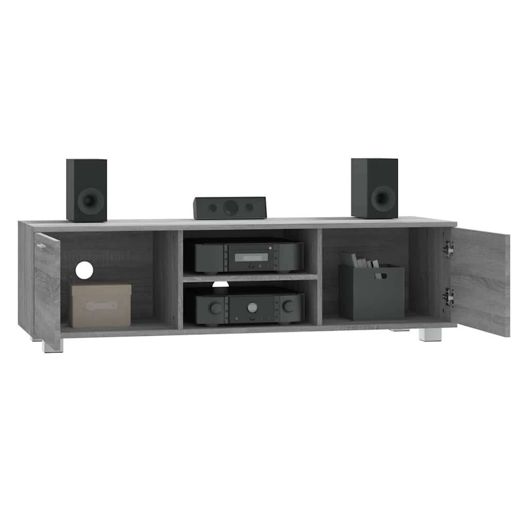 Vidaxl tv-meubel 140x40,5x35 cm bewerkt hout grijs sonoma eikenkleurig
