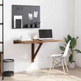Vidaxl wandtafel inklapbaar 100x60x56 cm bewerkt hout bruineiken