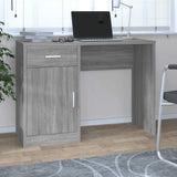 Vidaxl bureau met kast en lade 100x40x73 cm bewerkt hout grijs sonoma