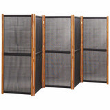 Vidaxl kamerscherm met 5 panelen 350x180 cm zwart