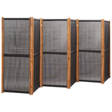 Vidaxl kamerscherm met 6 panelen 420x180 cm zwart