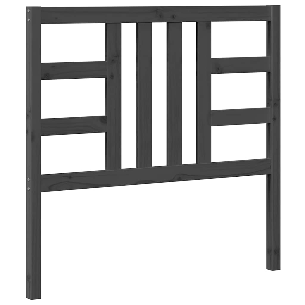 Vidaxl hoofdbord 106x4x100 cm massief grenenhout grijs