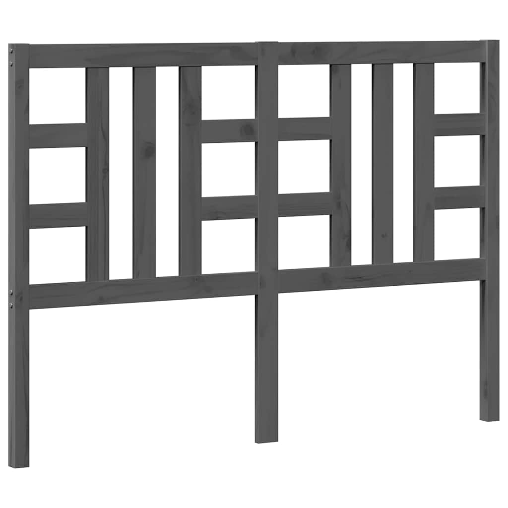 Vidaxl hoofdbord 141x4x100 cm massief grenenhout grijs