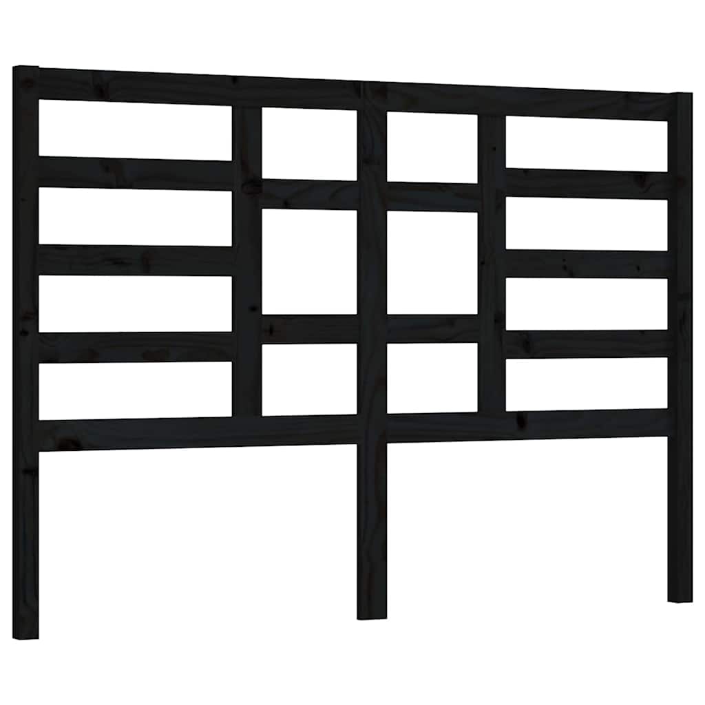 Vidaxl hoofdbord 156x4x104 cm massief grenenhout zwart