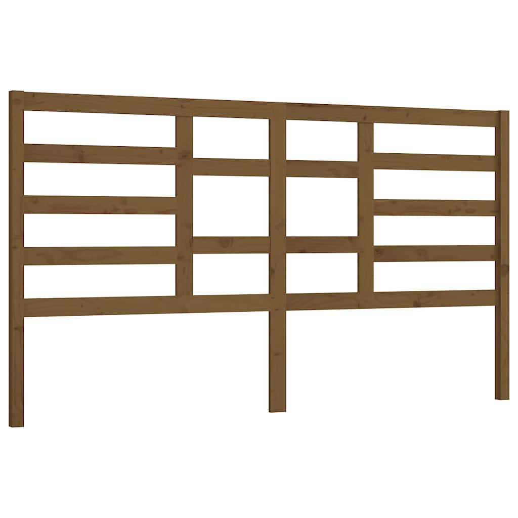 Vidaxl hoofdbord 206x4x104 cm massief grenenhout honingbruin