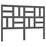 Vidaxl hoofdbord 126x4x104 cm massief grenenhout grijs