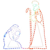 Vidaxl kerstfiguren jozef en maria met 264 led's 40x55 en 38x100 cm
