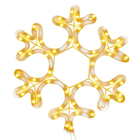 Vidaxl kerstfiguur sneeuwvlok met 48 warmwitte led's 27x27 cm