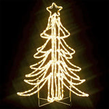 Vidaxl kerstfiguur kerstboom met warmwitte led's 87x87x93 cm