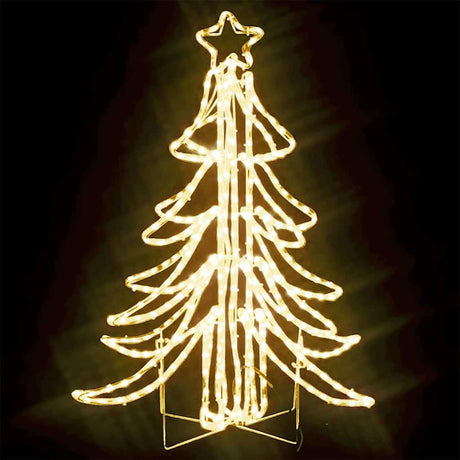 Vidaxl kerstfiguur kerstboom met warmwitte led's 87x87x93 cm