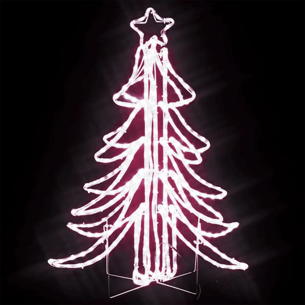 Vidaxl kerstfiguur kerstboom met warmwitte led's 87x87x93 cm