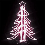 Vidaxl kerstfiguur kerstboom met warmwitte led's 87x87x93 cm