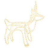 Vidaxl kerstfiguur rendier warmwit 60x30x60 cm