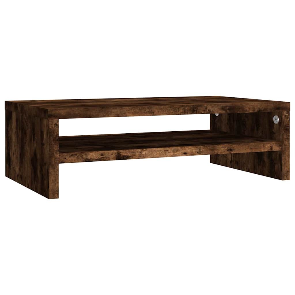 Vidaxl monitorstandaard 42x24x13 cm bewerkt hout gerookt eikenkleurig
