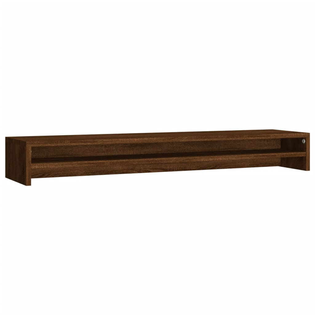 VidaXL Monitorstandaard 100x24x13 cm bewerkt hout bruin eikenkleur