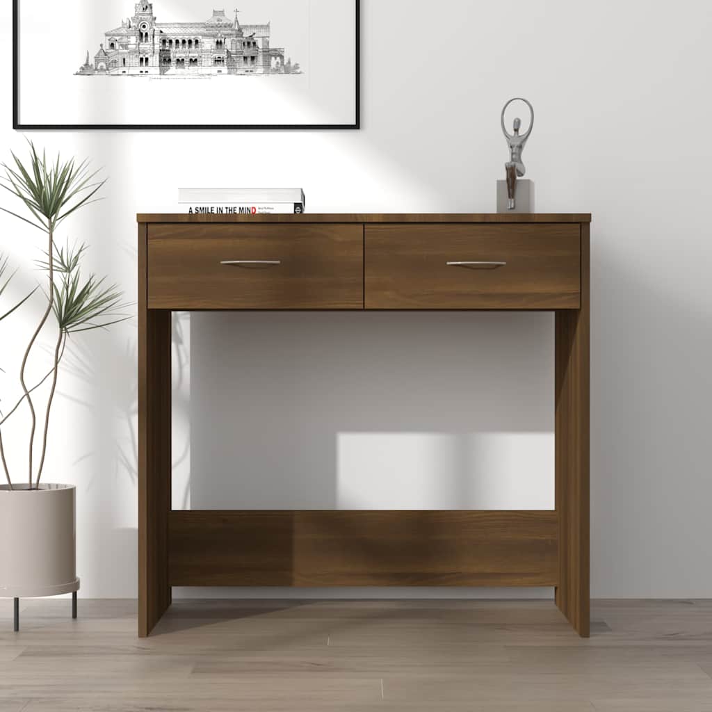 Vidaxl bureau 80x40x75 cm bewerkt hout bruin eikenkleur