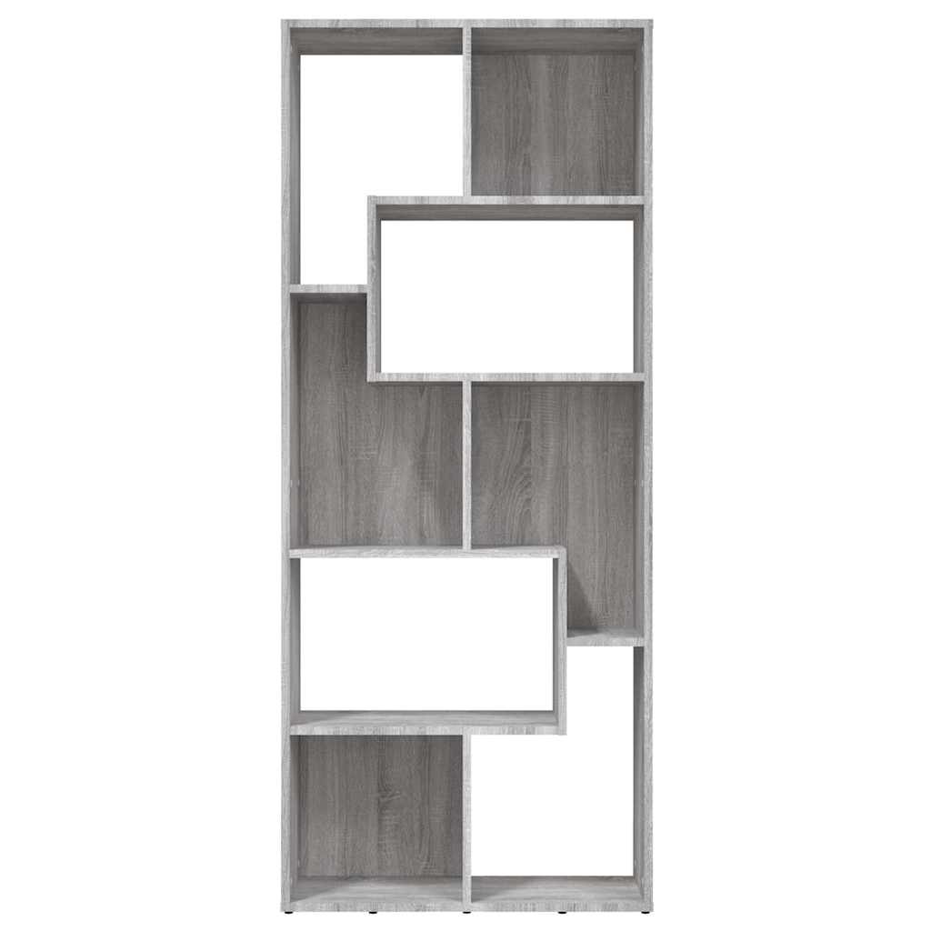 Vidaxl boekenkast 67x24x161 cm bewerkt hout grijs sonoma eikenkleurig
