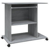 Vidaxl computerbureau 80x50x75 cm bewerkt hout grijs sonoma eikenkleur