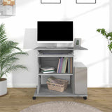 Vidaxl computerbureau 80x50x75 cm bewerkt hout grijs sonoma eikenkleur