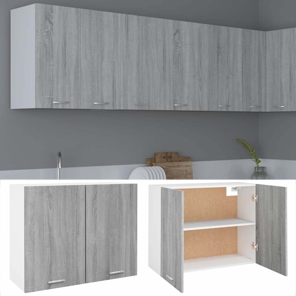 Vidaxl bovenkast lyon 80x31x60 cm bewerkt hout grijs sonoma eikenkleurig