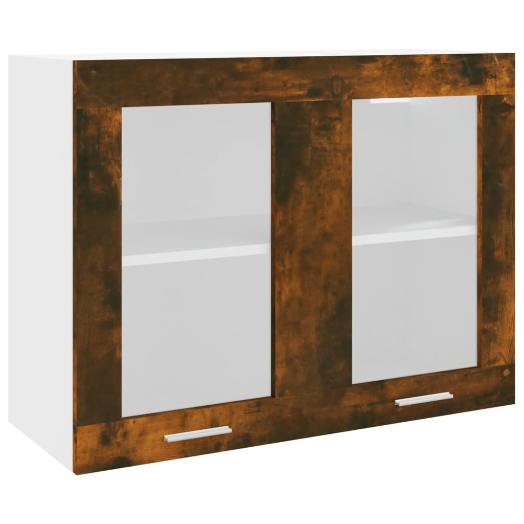 Vidaxl bovenkast lyon 80x31x60 cm bewerkt hout gerookt eikenkleurig