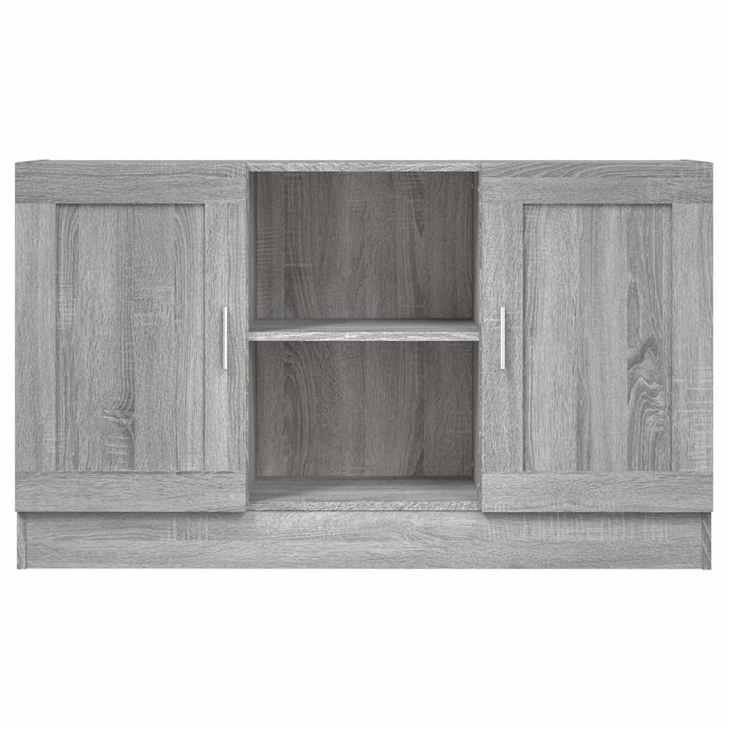 Vidaxl dressoir 120x30,5x70 cm bewerkt hout grijs sonoma eikenkleurig