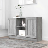 Vidaxl dressoir 120x30,5x70 cm bewerkt hout grijs sonoma eikenkleurig
