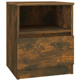 Vidaxl nachtkastjes 2 st 40x40x50 cm bewerkt hout gerookt eikenkleurig