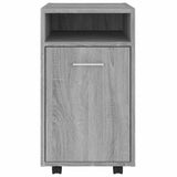 Vidaxl bijzetkast met wielen 33x38x60 cm bewerkt hout grijs sonoma
