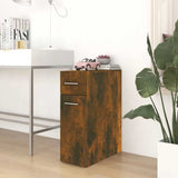 Vidaxl apothekerskast 20x45,5x60 cm bewerkt hout gerookt eikenkleurig