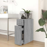 Vidaxl apothekerskast 20x45,5x60 cm bewerkt hout grijs sonoma eiken