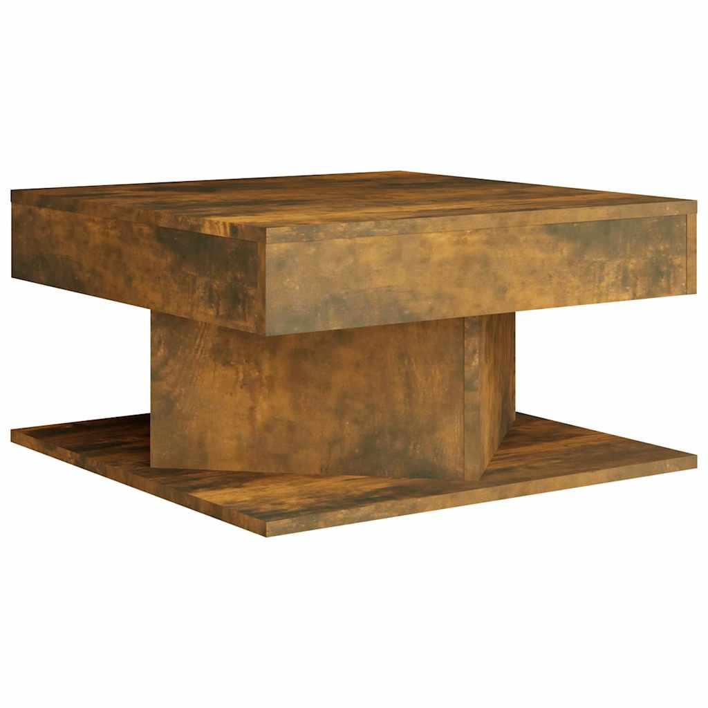Vidaxl salontafel 57x57x30 cm bewerkt hout gerookt eikenkleurig