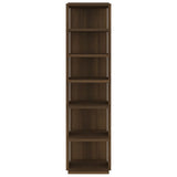 Vidaxl schoenenrek 27,5x27x102 cm bewerkt hout bruin eikenkleur