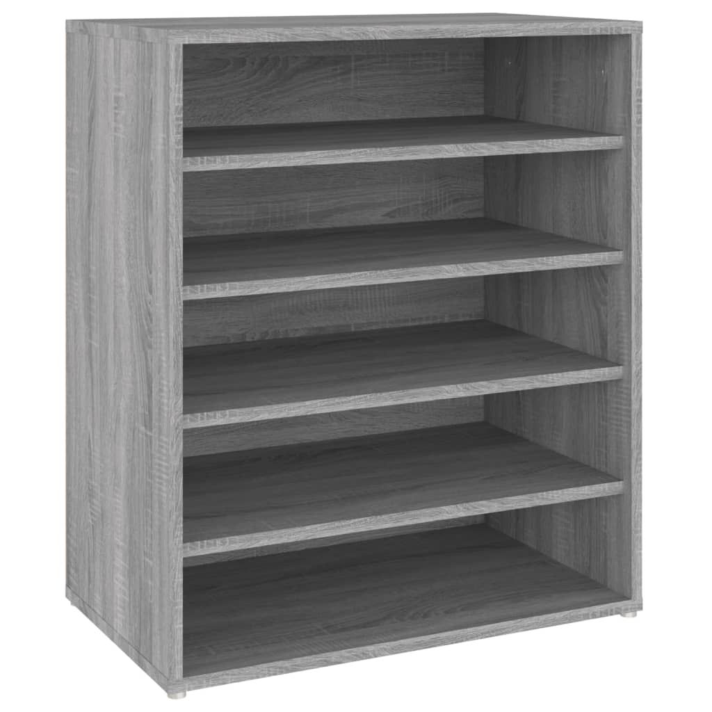 Vidaxl schoenenkast 60x35x70 cm bewerkt hout grijs sonoma eikenkleurig